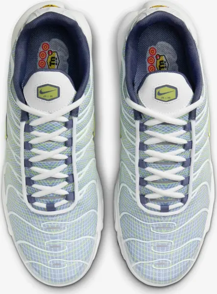 Кроссовки Nike AIR MAX PLUS бело-сине-салатовые HV6227-001