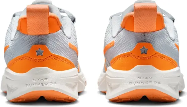 Кроссовки детские Nike STAR RUNNER 4 NN (PS) серо-оранжевые DX7614-008