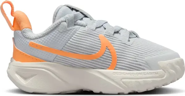 Кроссовки детские Nike STAR RUNNER 4 NN (TD) серо-оранжевые DX7616-008