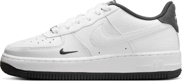 Кроссовки подростковые Nike AIR FORCE 1 LV8 (GS) бело-темно-серые HJ4560-100