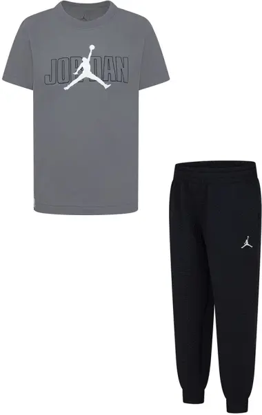 Спортивный комплект детский Nike JORDAN SNEAKER SCHOOL серо-черный 85D722-023