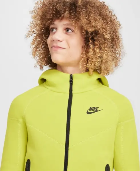 Толстовка подростковая Nike TECH FLEECE лимонная FD3285-357