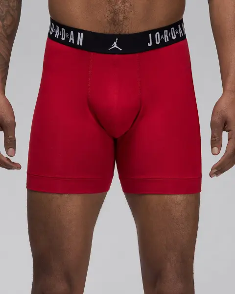 Труси (боксерки) Nike JORDAN FLIGHT COTTON CORE BOXER BRIEFS червоні, сірі, чорні (3 штуки) JM0622-H24