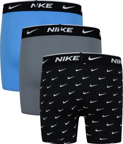 Труси (боксерки) підліткові Nike DRI-FIT ESSENTIAL COTTON STRETCH BOXER SHORTS блакитні, чорні, сірі (3 штуки) 9N0847-F66