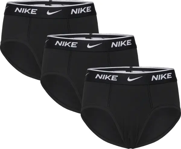 Труси (бріфи) підліткові Nike DRI-FIT ESSENTIAL COTTON STRETCH HIP BRIEFS чорні (3 штуки) 9N1185-023