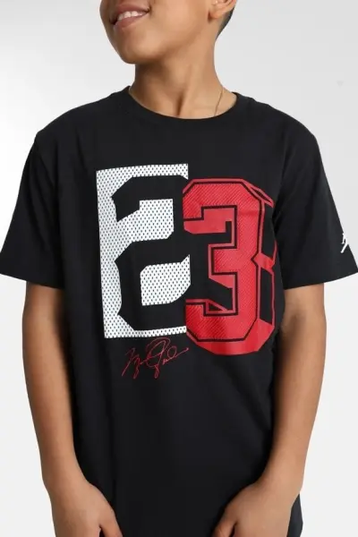 Футболка подростковая Nike JORDAN 23 MESH черно-красно-белая 95D782-023