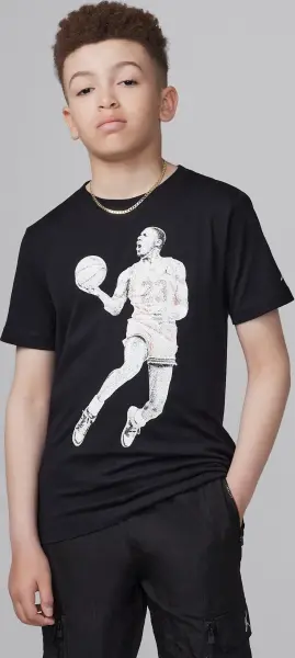 Футболка подростковая Nike JORDAN DOTS черно-белая 95D254-023