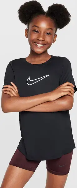 Футболка подростковая Nike ONE FITTED DRI-FIT черная FZ5600-010