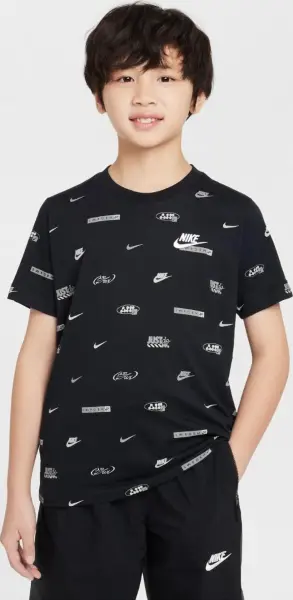 Футболка подростковая Nike SPORTSWEAR черная HM5851-010