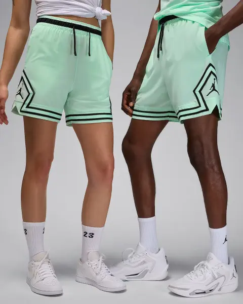 Шорты баскетбольные Nike JORDAN DRI-FIT WOVEN DIAMOND SHORTS мятно-черные FQ2989-353