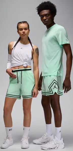 Шорты баскетбольные Nike JORDAN DRI-FIT WOVEN DIAMOND SHORTS мятно-черные FQ2989-353