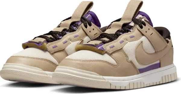 Кросівки Nike AIR DUNK JUMBO LOW бежево-фіолетові DV0821-101