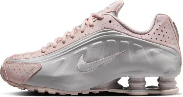 Кросівки жіночі Nike SHOX R4 світло-рожево-срібні AR3565-600