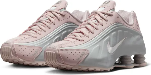 Кросівки жіночі Nike SHOX R4 світло-рожево-срібні AR3565-600