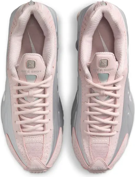 Кросівки жіночі Nike SHOX R4 світло-рожево-срібні AR3565-600