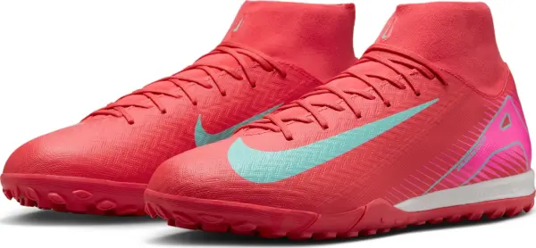 Сороконожки (шиповки) Nike MERCURIAL ZOOM SUPERFLY 10 ACADEMY TF красно-розово-бирюзовые FQ8331-800