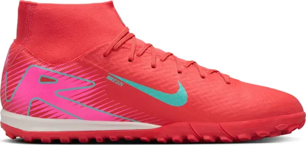 Сороконожки (шиповки) Nike MERCURIAL ZOOM SUPERFLY 10 ACADEMY TF красно-розово-бирюзовые FQ8331-800
