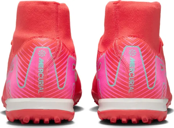 Сороконожки (шиповки) Nike MERCURIAL ZOOM SUPERFLY 10 ACADEMY TF красно-розово-бирюзовые FQ8331-800