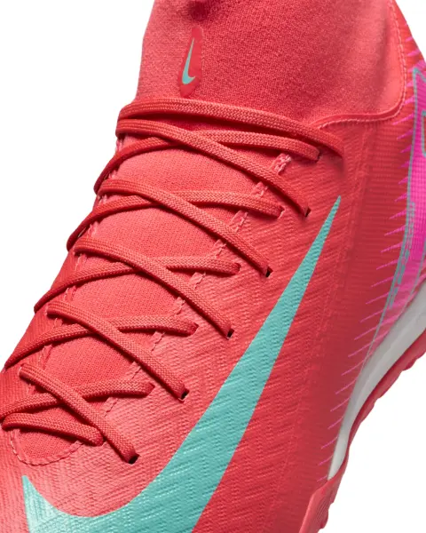 Сороконожки (шиповки) Nike MERCURIAL ZOOM SUPERFLY 10 ACADEMY TF красно-розово-бирюзовые FQ8331-800