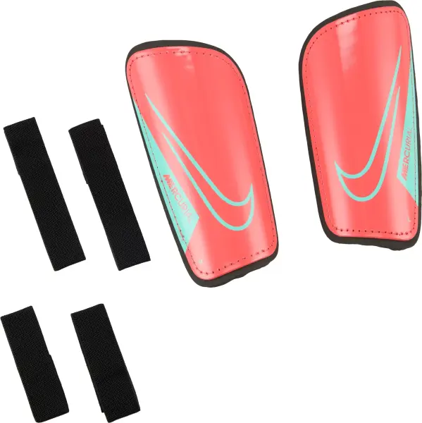 Щитки футбольні Nike MERCURIAL HARDSHELL червоно-бірюзово-чорні DN3614-850