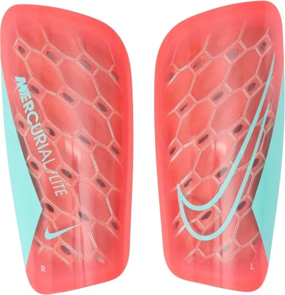 Щитки футбольні Nike MERCURIAL LITE червоно-бірюзово-чорні DN3611-850
