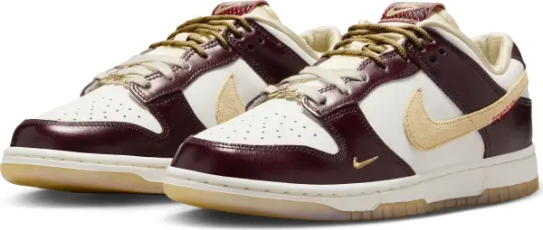 Кроссовки женские Nike DUNK LOW LX темно-коричнево-бежево-белые HV5991-171