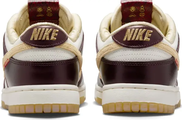 Кроссовки женские Nike DUNK LOW LX темно-коричнево-бежево-белые HV5991-171