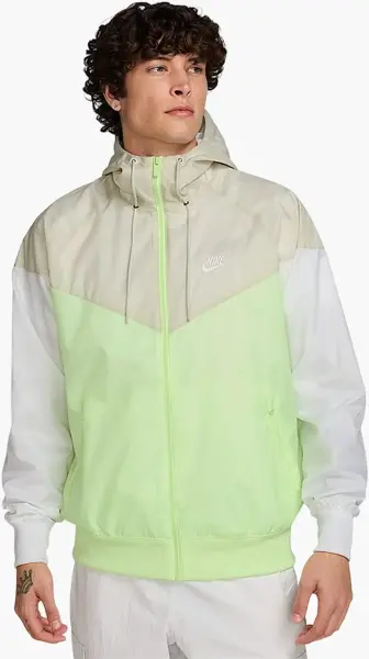 Ветровка Nike SPORTSWEAR WINDRUNNER HOODED JACKET салатово-бежево-белая DA0001-701