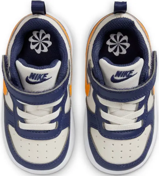 Кроссовки детские Nike COURT BOROUGH LOW RECRAFT (TD) темно-сине-оранжево-кремовые DV5458-126