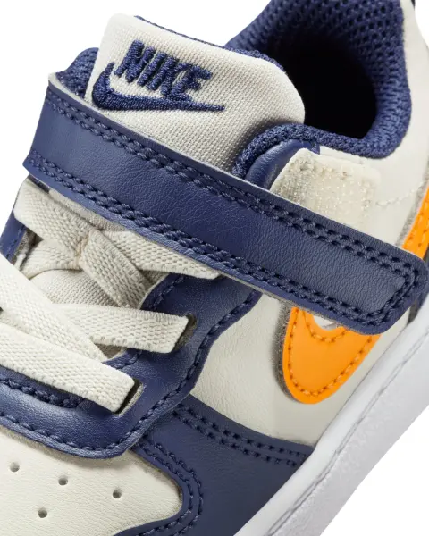 Кроссовки детские Nike COURT BOROUGH LOW RECRAFT (TD) темно-сине-оранжево-кремовые DV5458-126