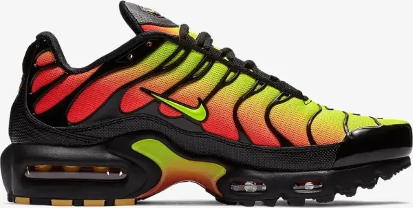 Кросівки жіночі Nike AIR MAX PLUS TN SE лимонно-червоно-чорні AQ9979-001