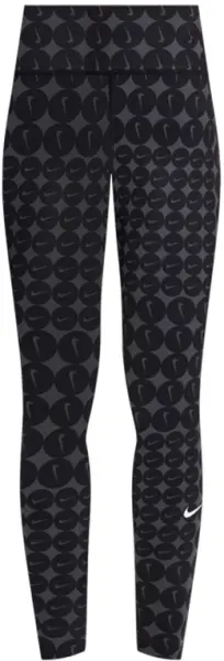 Леггинсы подростковые Nike ONE DRI-FIT HIGH-WAISTED черно-темно-серые HF8228-010