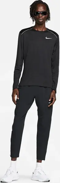Лонгслів для бігу Nike DRI-FIT MILER чорний CU0318-010