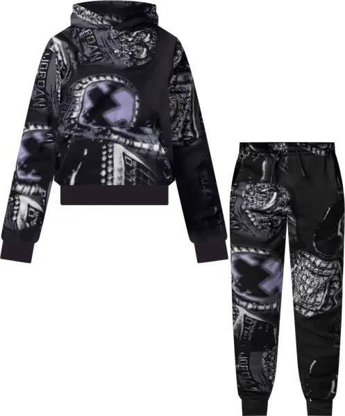 Спортивный костюм подростковый Nike JORDAN MVP FLEECE PRINTED черно-серый 95D604-G0T__95D605G0T
