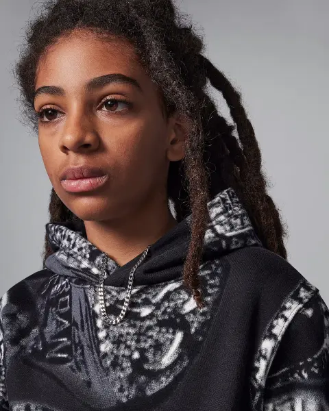 Спортивный костюм подростковый Nike JORDAN MVP FLEECE PRINTED черно-серый 95D604-G0T__95D605G0T