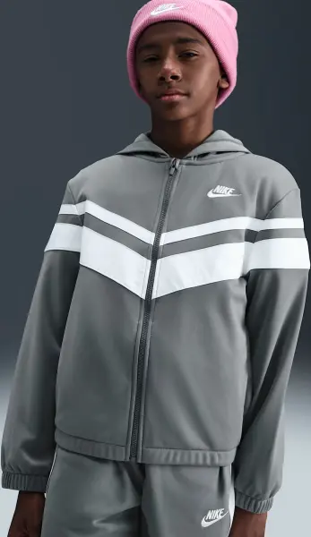 Спортивний костюм підлітковий Nike SPORTSWEAR DRI-FIT HOODED сіро-білий HQ9316-084