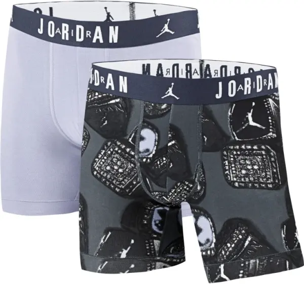 Трусы (боксерки) Nike AIR JORDAN FLIGHT MVP 2-PACK BOXER BRIEFS светло-серые, темно-серые (2 штуки) JM0744-G0T