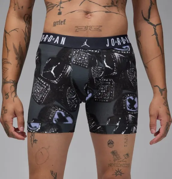 Трусы (боксерки) Nike AIR JORDAN FLIGHT MVP 2-PACK BOXER BRIEFS светло-серые, темно-серые (2 штуки) JM0744-G0T