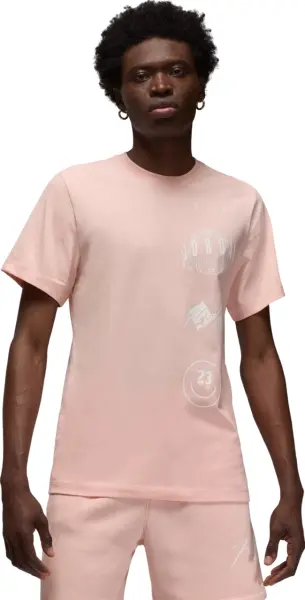 Футболка Nike JORDAN BRAND LOGO STACK светло-розовая FN6027-622