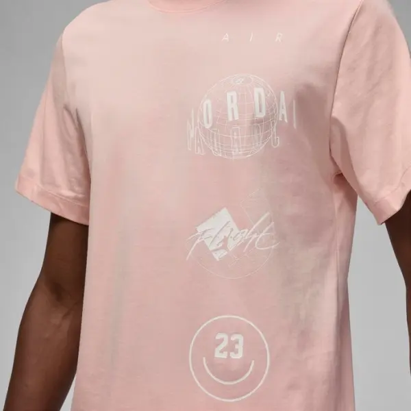 Футболка Nike JORDAN BRAND LOGO STACK светло-розовая FN6027-622
