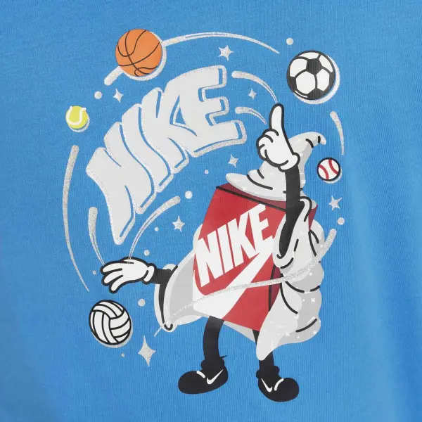 Футболка подростковая Nike SPORTSWEAR BOXY голубая FN9614-435
