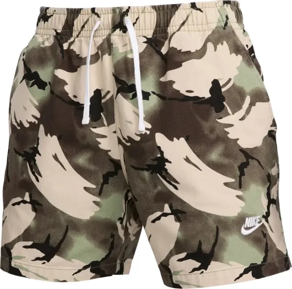 Шорты Nike CLUB+ WOVEN FLOW оливково-бежевый-хаки камуфляж DX0737-386