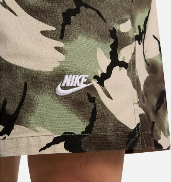 Шорты Nike CLUB+ WOVEN FLOW оливково-бежевый-хаки камуфляж DX0737-386