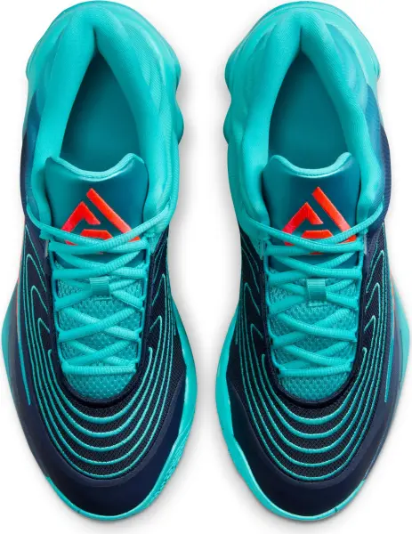 Кросівки баскетбольні Nike GIANNIS IMMORTALITY 4 темно-синьо-бірюзово-помаранчеві FQ3680-302