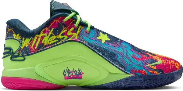 Кроссовки баскетбольные Nike LEBRON XXII BW сине-розово-салатовые HV8451-400