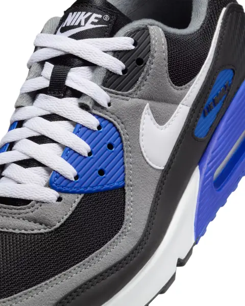 Кроссовки Nike AIR MAX 90 серо-черно-синие IB7672-001