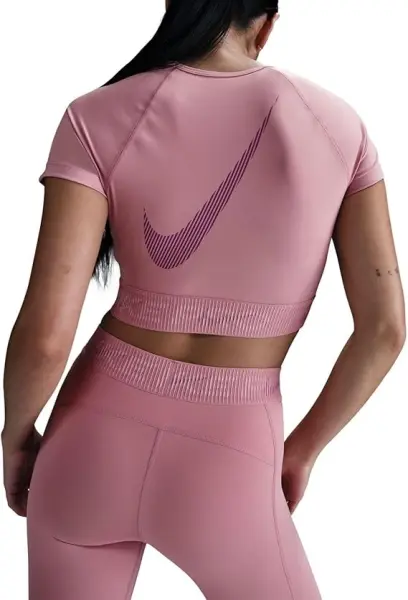 Топ жіночий Nike PRO DRI-FIT SHORT-SLEEVE CROPPED GRAPHIC рожевий HM6369-699