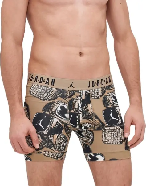 Труси (боксерки) Nike AIR JORDAN FLIGHT MVP 2-PACK BOXER BRIEFS світло-коричневі, чорні (2 штуки) JM0744-J34