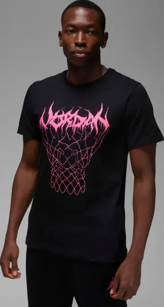 Футболка Nike JORDAN SPORT DRI-FIT черно-розовая FN5974-010