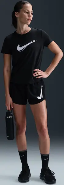 Футболка для бігу жіноча Nike ONE SWOOSH DRI-FIT чорна HJ2204-010